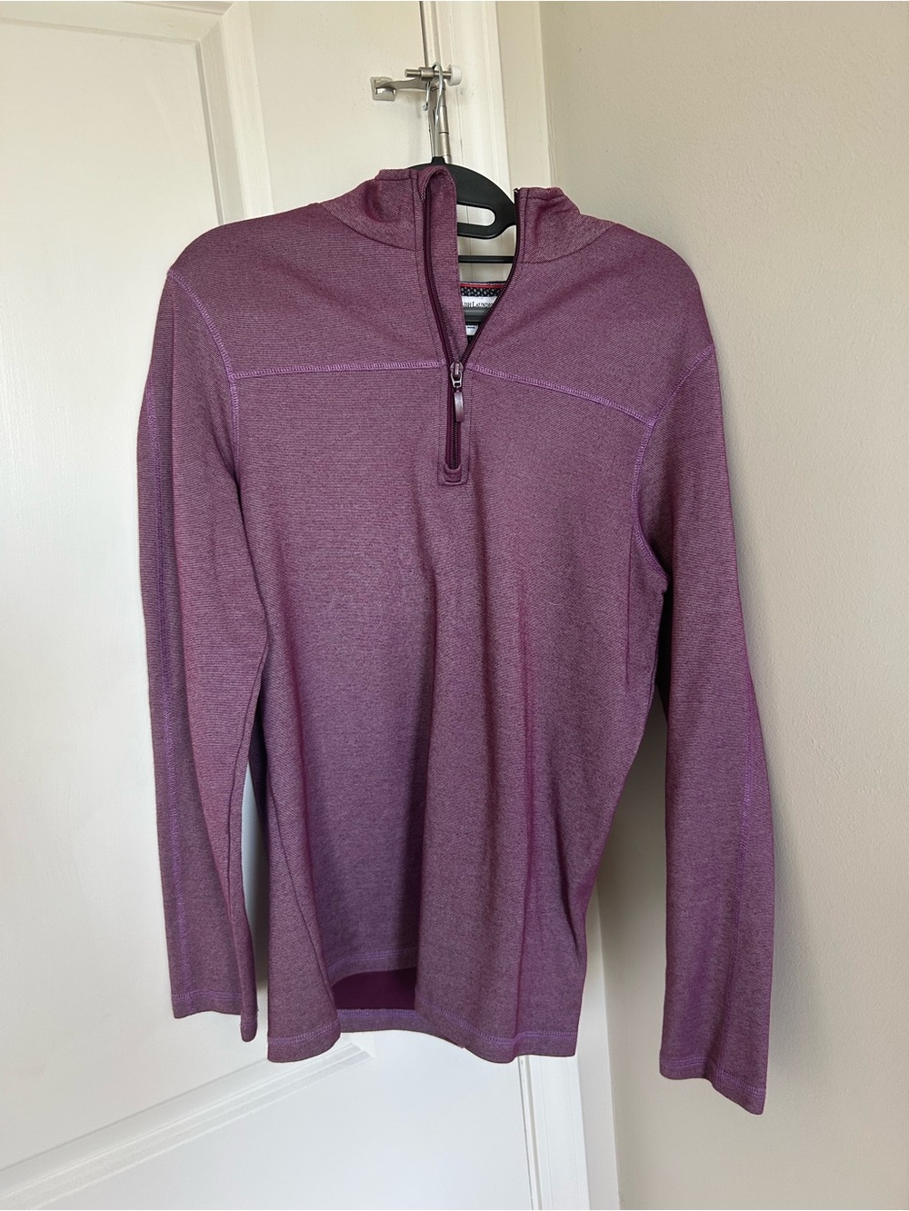 English Laundry Plum Half-Zip Hooded Sweater